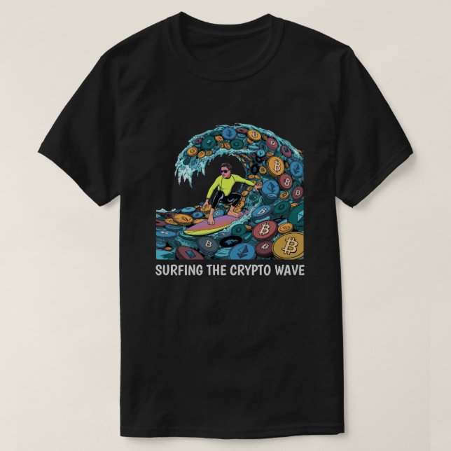 Krypto-Surfen T-Shirt (Design vorne)
