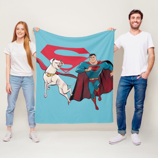 Krypto und Superman Fleecedecke (Beispiel)