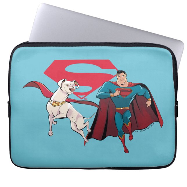 Krypto und Superman Laptopschutzhülle (Vorderseite)