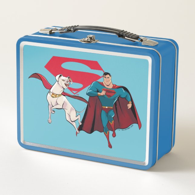 Krypto und Superman Metall Brotdose (Vorderseite)