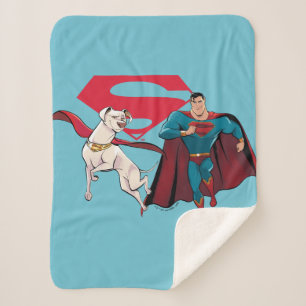 Krypto und Superman Sherpadecke