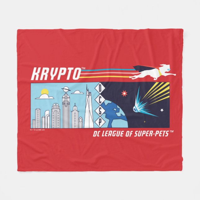 Krypto Weltraum zur Metropole Fleecedecke (Vorderseite (Horizontal))