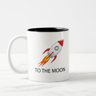 Krypto zum Mond Zweifarbige Tasse