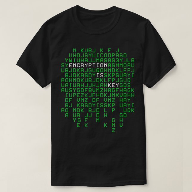 Kryptographie des Verschlüsselungs-Design-Sicherhe T-Shirt (Design vorne)