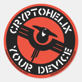 Kryptohelix - Ihr Gerät - Aufkleber (RED)