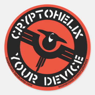 Kryptohelix - Ihr Gerät - Aufkleber (RED)