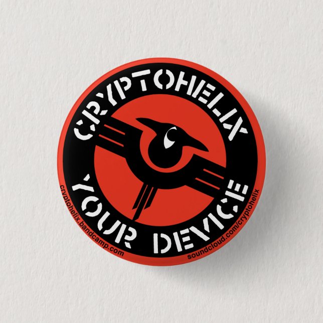 Kryptohelix - Ihr Gerät (RED) Button (Vorderseite)