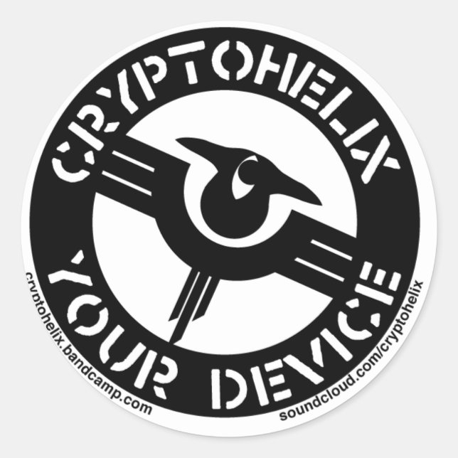 Kryptohelix - Ihr Gerät Runder Aufkleber (Vorderseite)