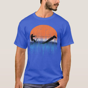 Kryptoid-Wasserskilaufen Loch Ness-Monster Lustig T-Shirt
