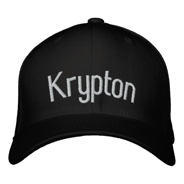 Krypton Bestickte Baseballkappe (Vorderseite)