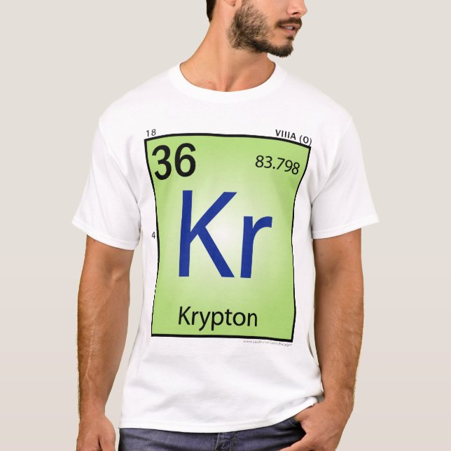 Krypton- (Kr)Element-T - Shirt - nur Front (Vorderseite)