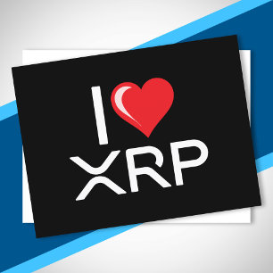 Kryptowährung I Liebe XRP Krypto Zitat Niedliches  Postkarte