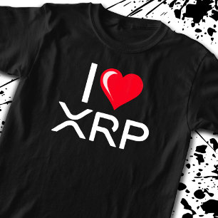 Kryptowährung I Liebe XRP Krypto Zitat Niedliches  T-Shirt