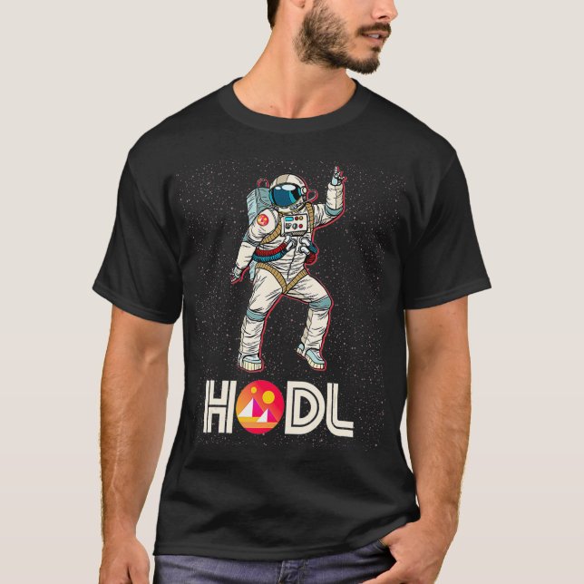 Kryptowährung Talk MANA HODL Decentrand Moon T-Shirt (Vorderseite)