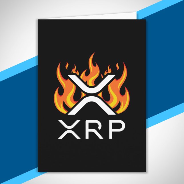 Kryptowährung XRP Krypto Orange Flammen Feuer Melt Karte (Von Creator hochgeladen)