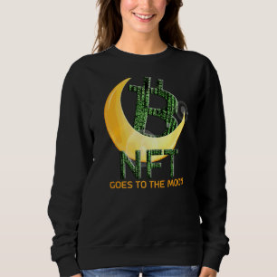 Kryptowährungs-Matrix-Bit-Code geht auf das Moo Sweatshirt