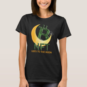 Kryptowährungs-Matrix-Bit-Code geht auf das Moo T-Shirt