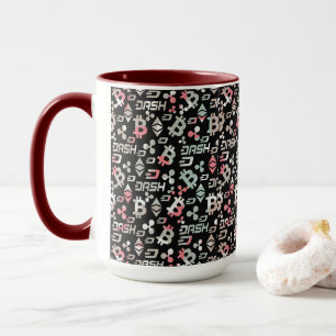 Kryptowährungs-rosa Muster-Tasse Tasse