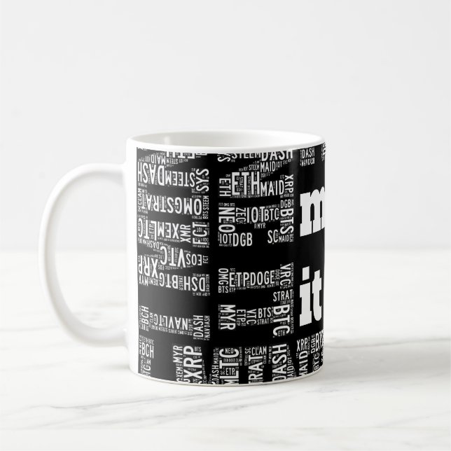 Kryptowährungsbergbau Kaffeetasse (Links)