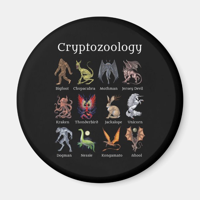 Kryptozoologie Kreaturen Magnet (Vorne)