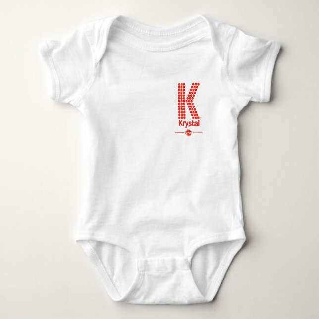 Krystal großes K Baby Strampler (Vorderseite)
