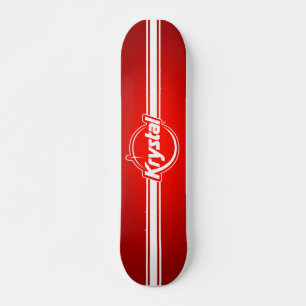 Krystal Logo mit Streifen-Skateboard Skateboard