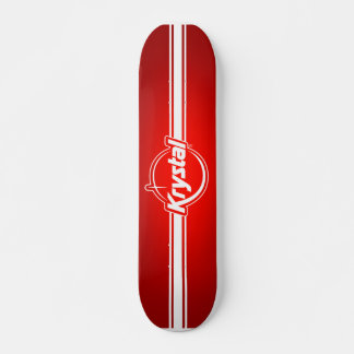 Krystal-Logo mit Strip-Skateboard Skateboard