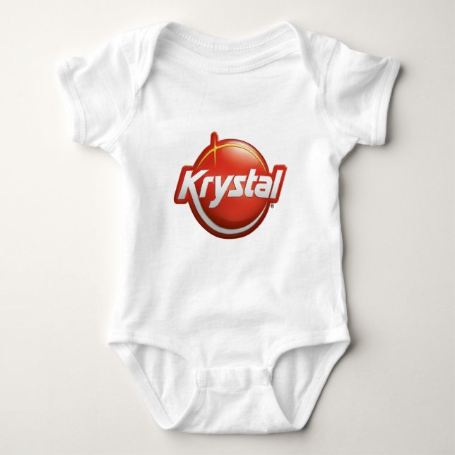 Krystal neues Logo Baby Strampler (Vorderseite)