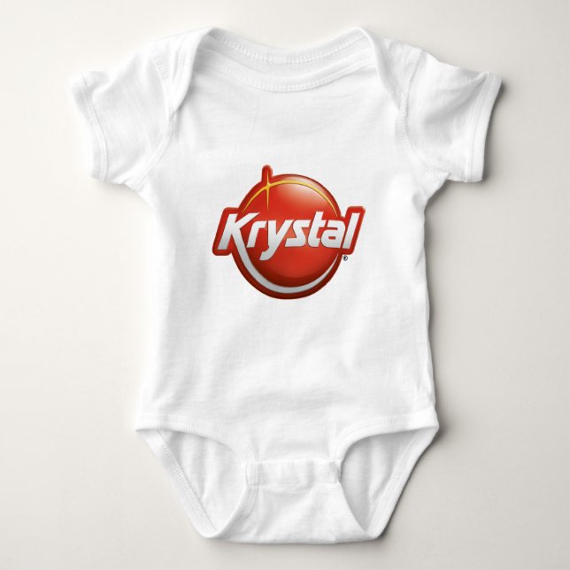 Krystal neues Logo Baby Strampler (Vorderseite)