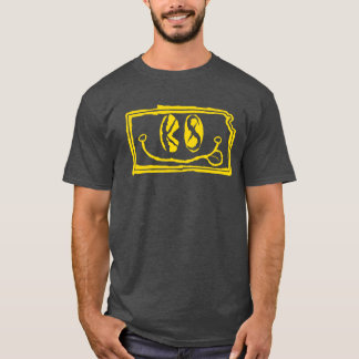 KS Eyes Kansas Grunge Lächelnde Gesicht Gelb T-Shirt