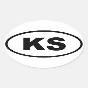 KS Kansas Ovaler Aufkleber