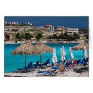 Ksamil, bord de plage de la ville