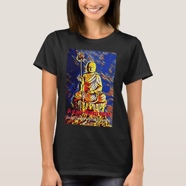 Ksitigarbha Bodhisattva Devanagari Buddhistisches  T-Shirt (Vorderseite)