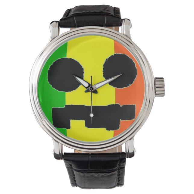 KSP! Rasta Face Watch Armbanduhr (Vorderseite)