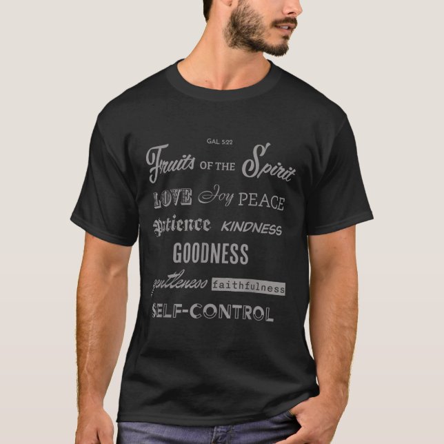 Kt Subz Designs Früchte der Srit Schwarz  T-Shirt (Vorderseite)