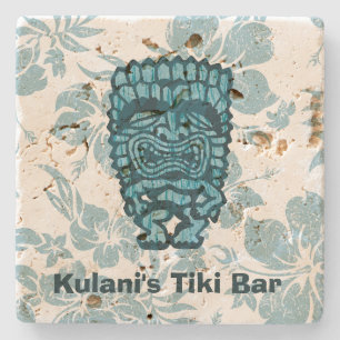 Ku-Tiki Hawaiian anpassbarer Tiki-Bar-Getränkeunte Steinuntersetzer