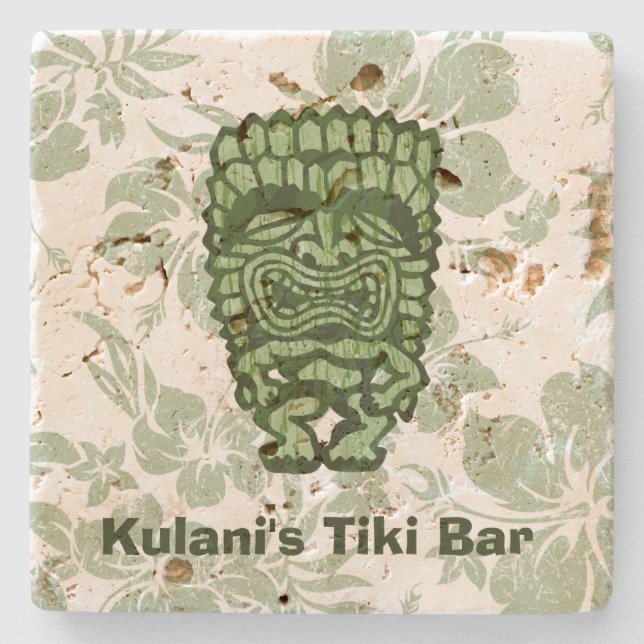Ku-Tiki Hawaiian Customizable Tiki Bar Untersetzer (Vorderseite)