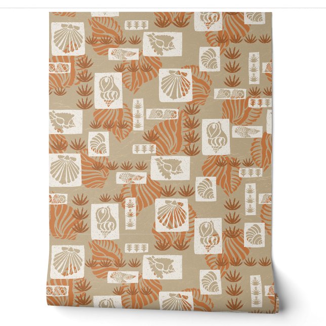 Kua Bay Hawaiian Undersea Muscheln - Khaki Tapete (Abrollen)