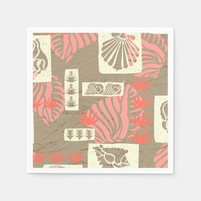 Kua Bay Hawaiianische Muscheln Serviette (Vorderseite)