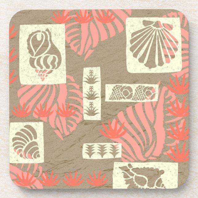 Kua Bay Hawaiianische Muscheln Untersetzer (Vorderseite)