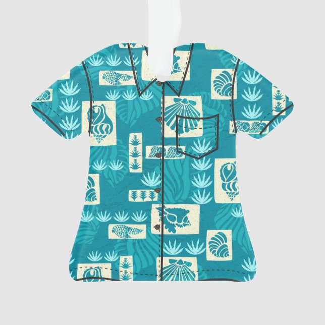 Kua Bucht-hawaiisches Undersea Muschel-Aloha Shirt Ornament (Vorderseite)