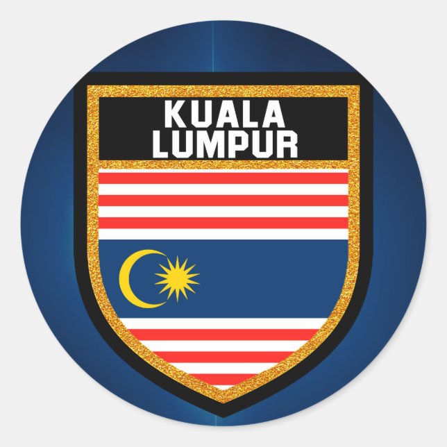 Kuala Lumpur Flag Runder Aufkleber (Vorderseite)