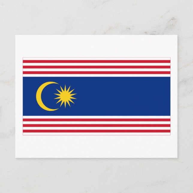 Kuala Lumpur-Flagge Postkarte (Vorderseite)
