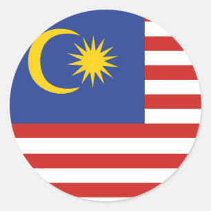 Kuala-Lumpur-Flagge Runder Aufkleber