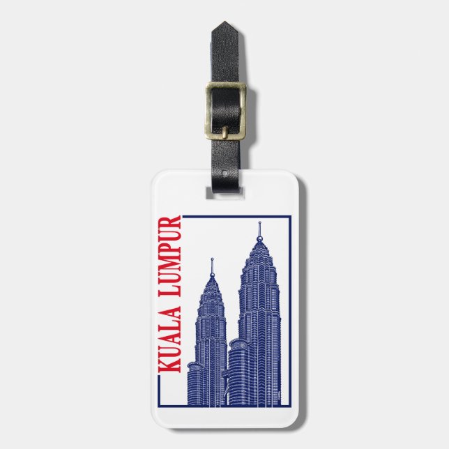 Kuala Lumpur Gepäckanhänger (Vorderseite vertikal)