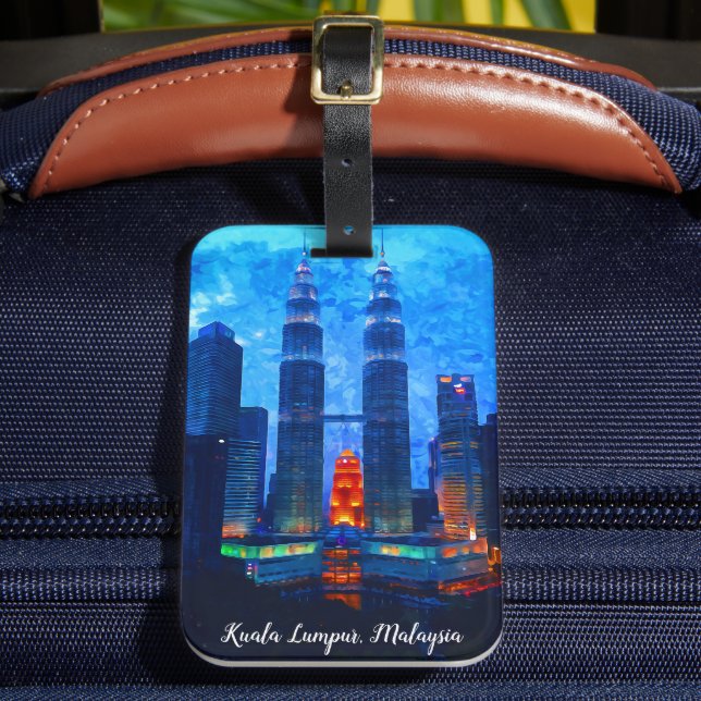 Kuala Lumpur Malaysia Asia Travel Gepäckanhänger (Vorderseite Insitu 2)