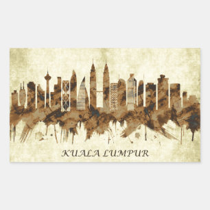 Kuala Lumpur Malaysia City City Rechteckiger Aufkleber