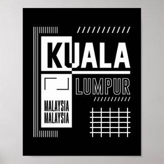 Kuala Lumpur Malaysia Moderne urbane Typografie De Poster