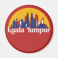 Kuala Lumpur Malaysia Retro City Skyline City City