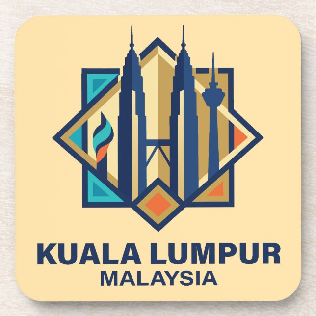 Kuala Lumpur Malaysia Southeast Asia Getränkeuntersetzer (Vorderseite)